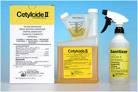 Cetylcide II Hospital Disinfectant Concentrate Lemon Scented Squeeze Bottle (1/EA 6/CS) by Cetylite Industries, Inc.  ID 0152